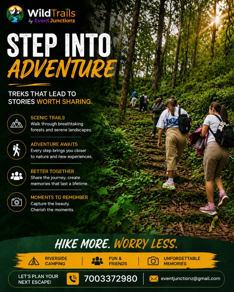 Trekking through forest trails
